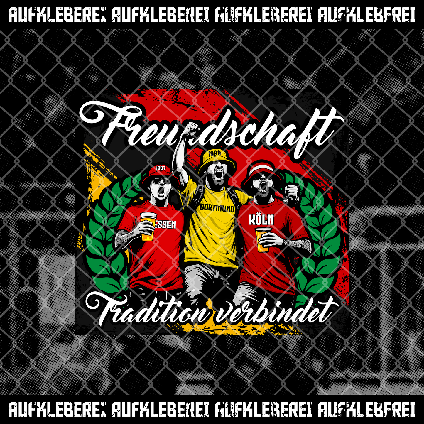 Autocollant « Amitié des fans : Essen, Dortmund, Cologne »