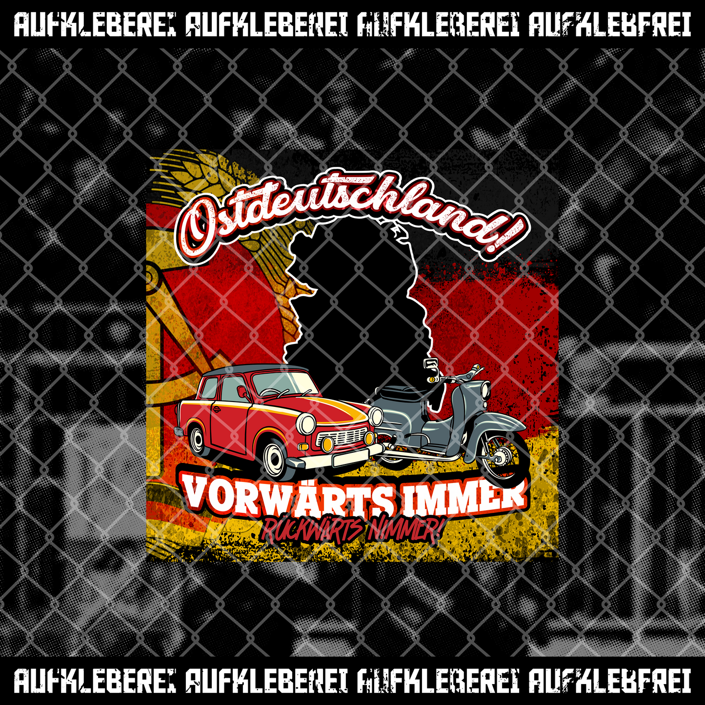 Aufkleberei Sticker "Ostdeutschland" - 25 Stück • Aufkleberei.com