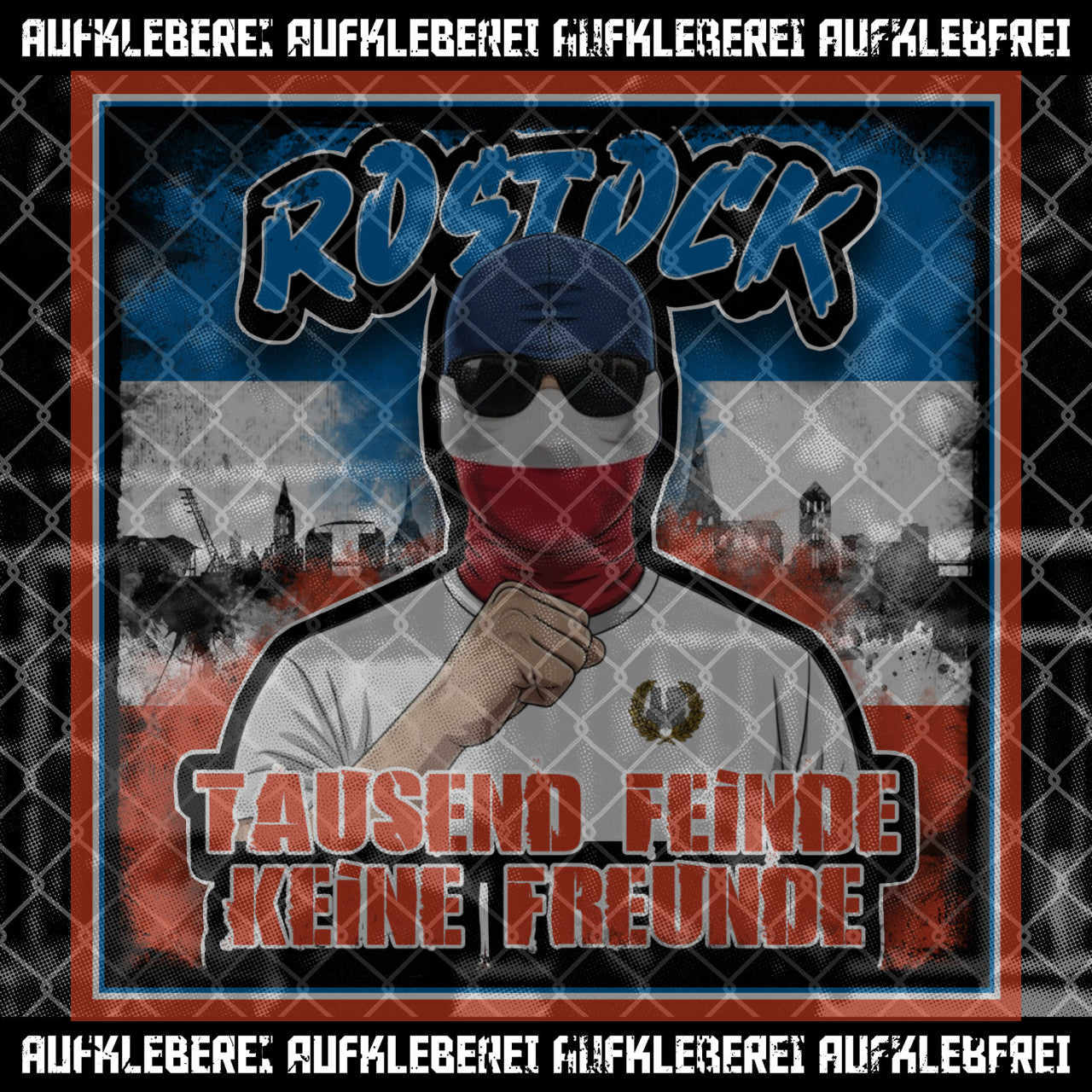 Sticker "Rostock Tausend Feinde Keine Freunde" XL