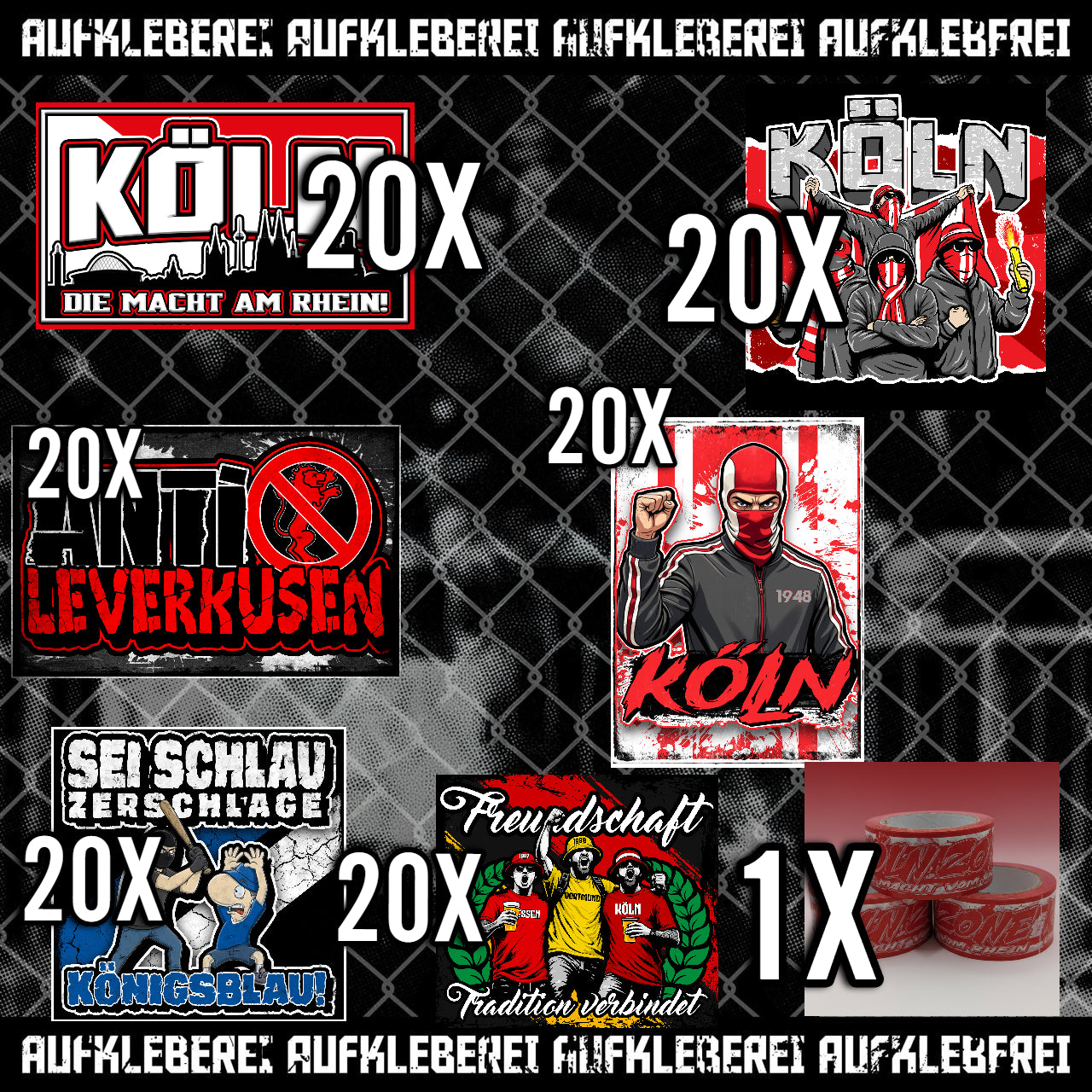 Köln - Gib mir alles Aufkleber Paket