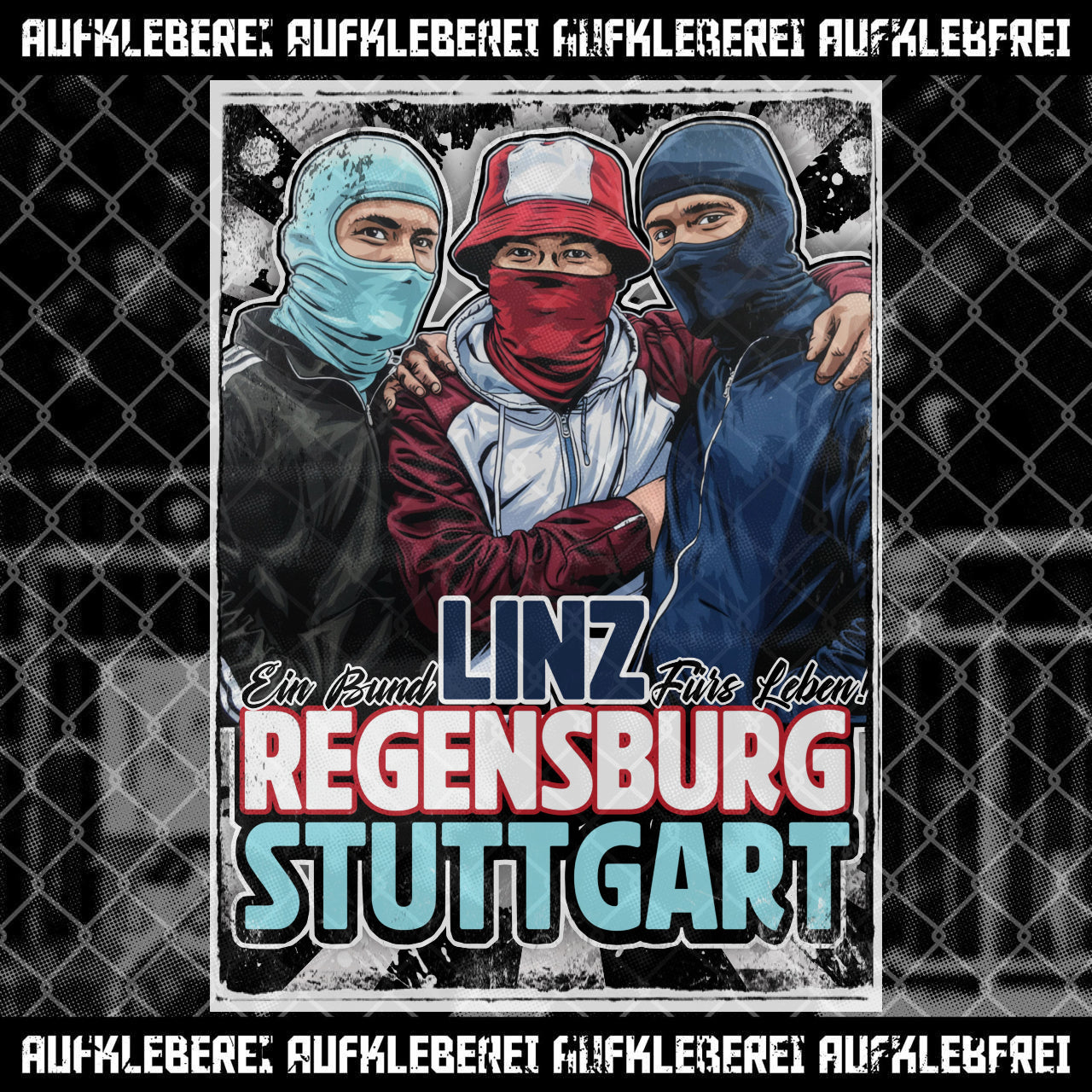 Autocollant « Linz, Ratisbonne et Stuttgart »