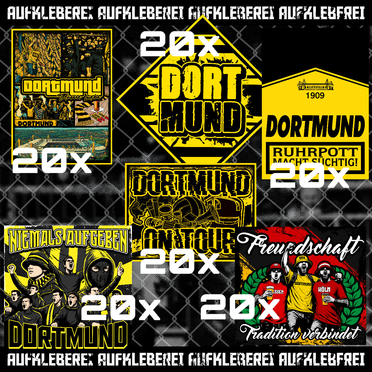 19,99 € Dortmund Aufkleber Sparset – Schwarzgelbe Fan-Sticker
