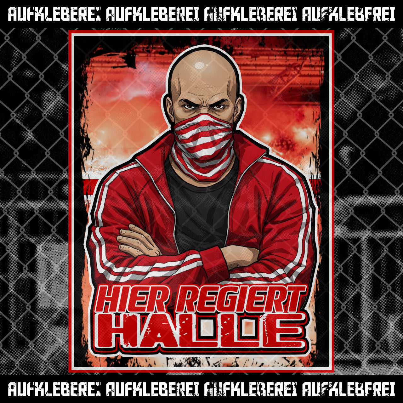 Sticker "Halle rules here"