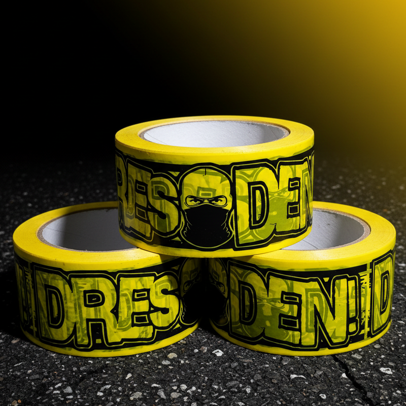 3 Kleberolle Dresden mit Dynamo Gelb-Schwarz