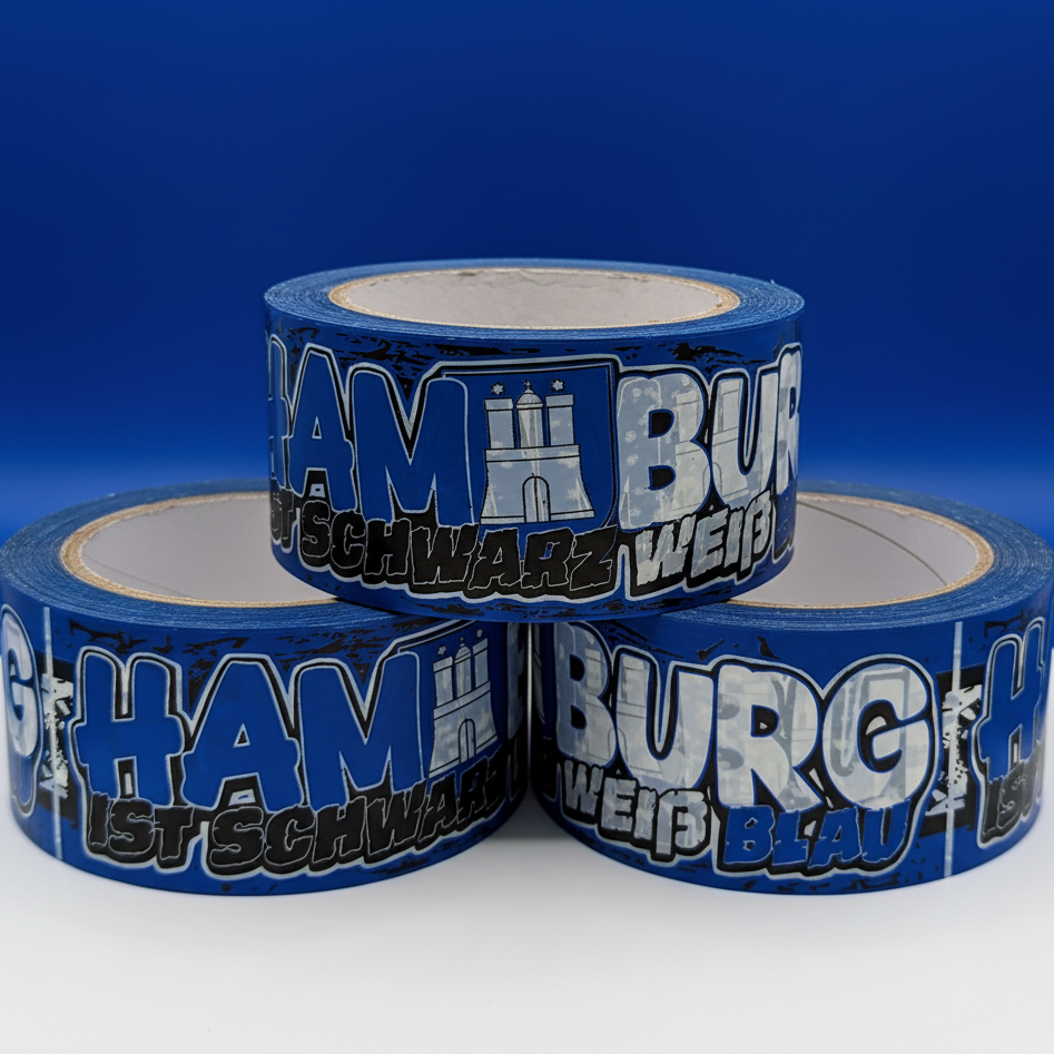 3 Kleberolle Hamburg mit dominantem Blau