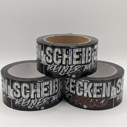 3 Kleberolle mit schwarz-weißem Hintergrund