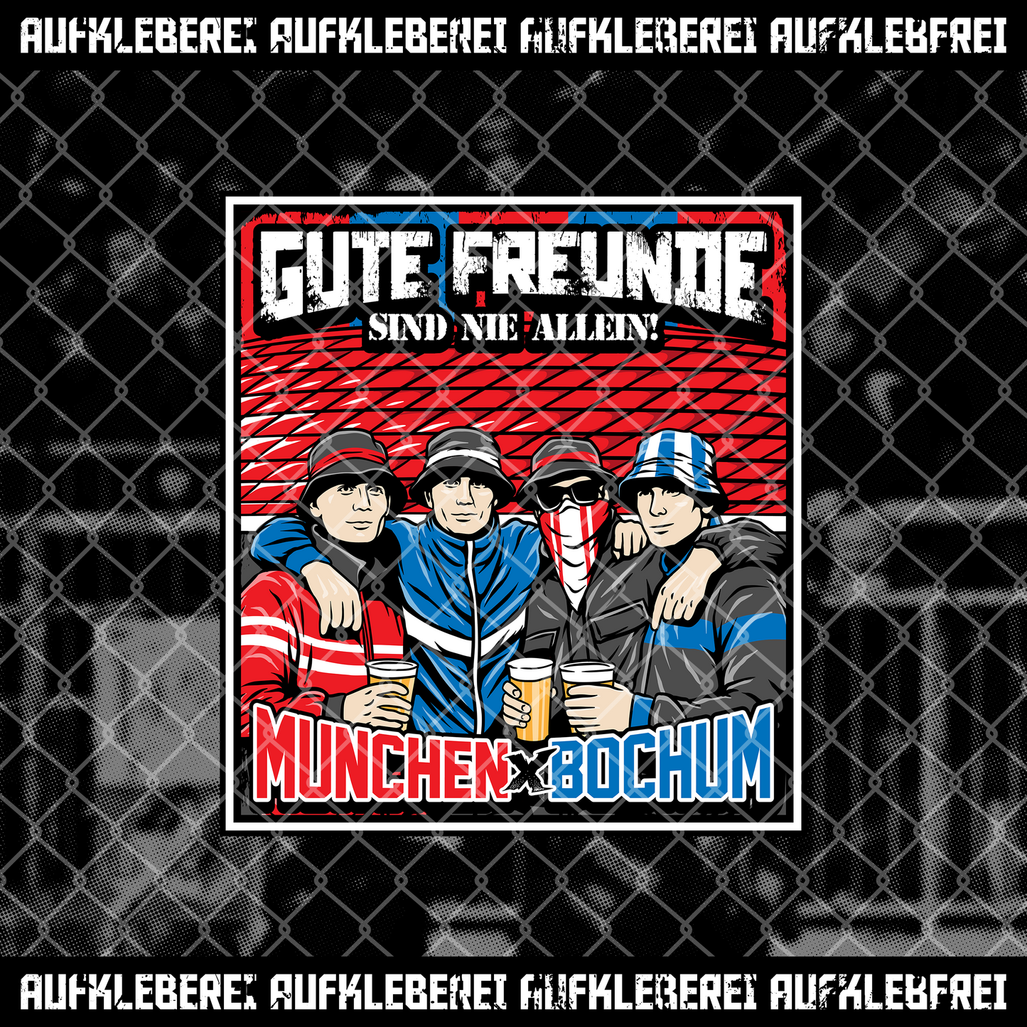 Autocollant « Amis ! Munich x Bochum »