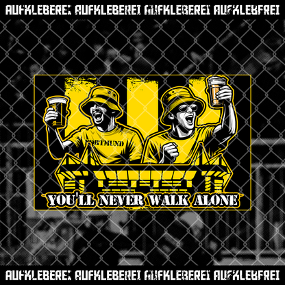 Aufkleberei Sticker "Dortmund-You´ll never walk alone" - 25 Stück • Aufkleberei.com