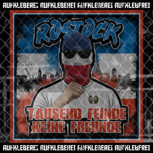Sticker "Rostock Tausend Feinde Keine Freunde" XL