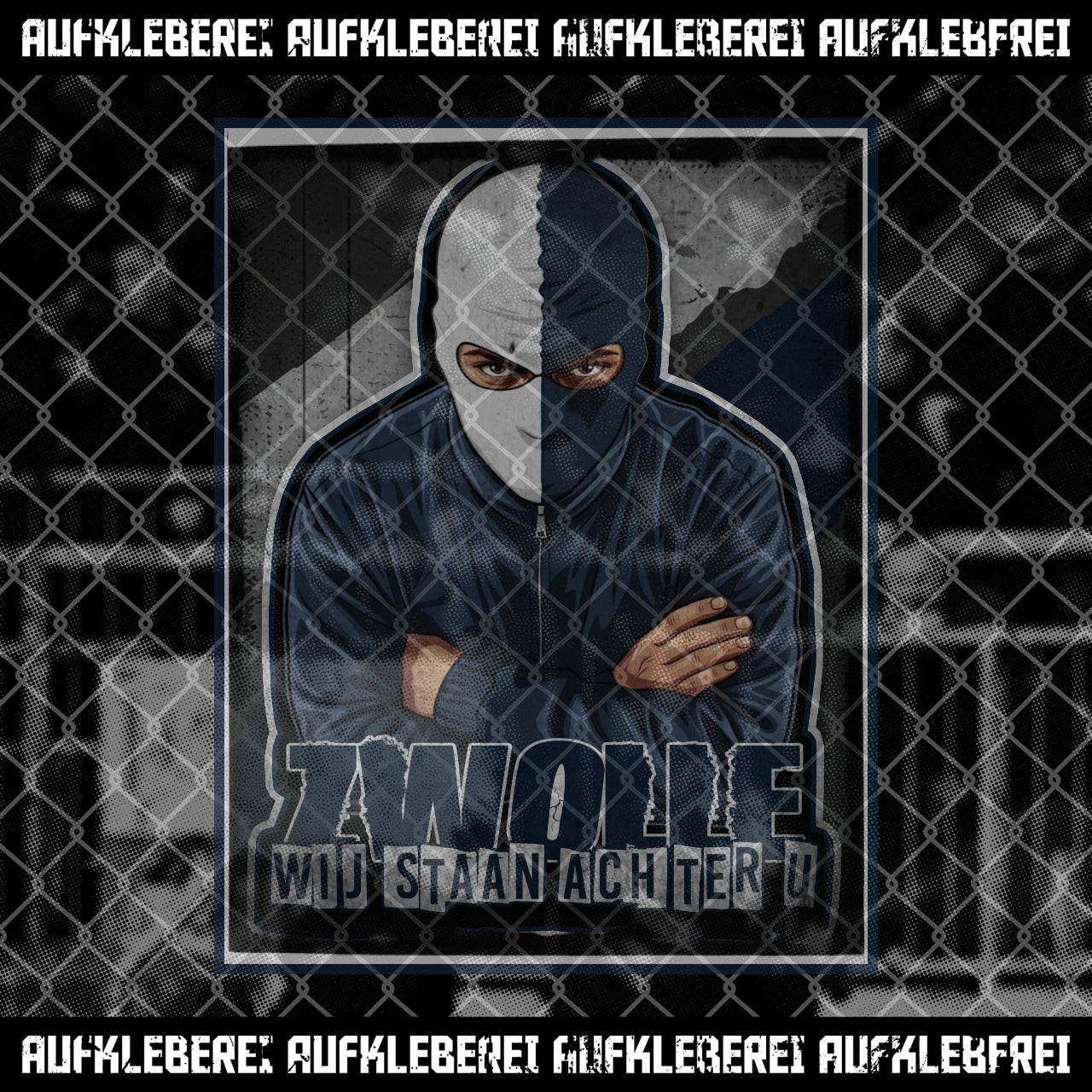 Sticker "Zwolle Wij Staan Achter U"