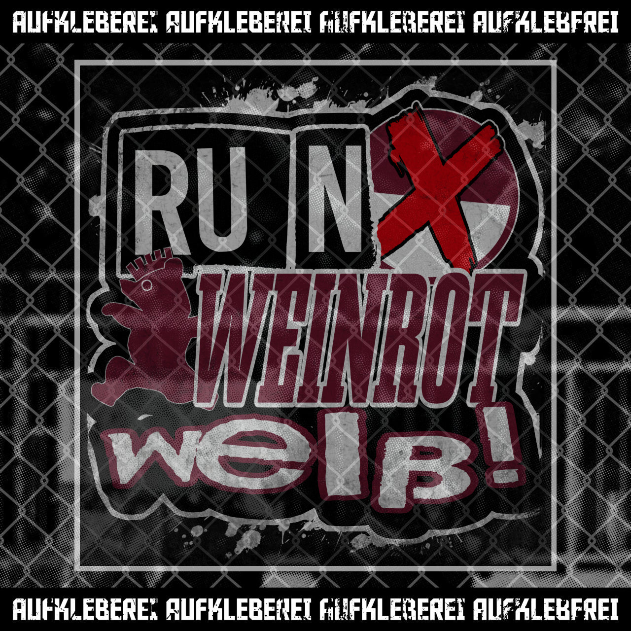 Sticker "Anti Berlin Weinrot Weiß" XL