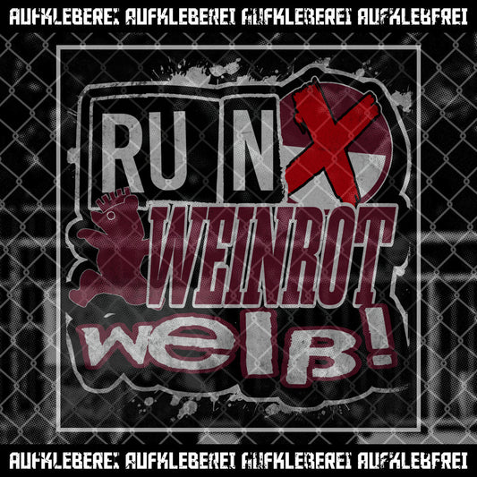Sticker "Anti Berlin Weinrot Weiß" XL