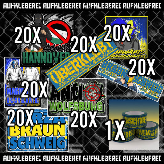 Braunschweig- Gib mir alles Aufkleber Paket