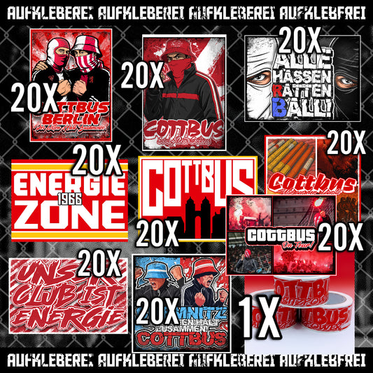 Cottbus - Gib mir alles Aufkleber Paket