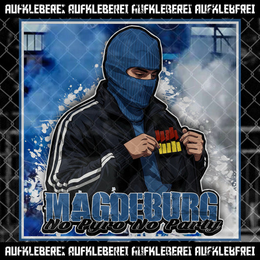 Sticker "Magdeburg No Pyro No Party"