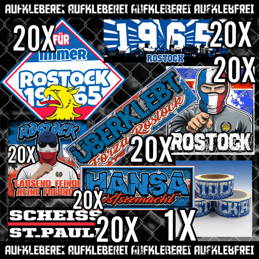 Rostock - Gib mir alles Aufkleber Paket