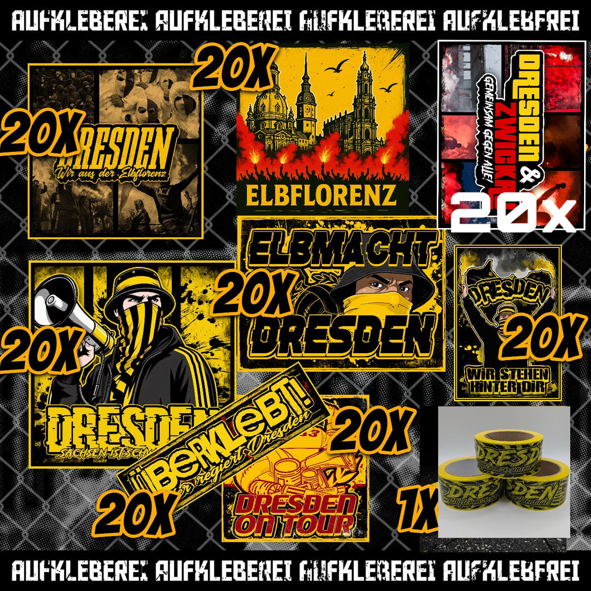 Dresden - Gib mir alles Aufkleber Paket
